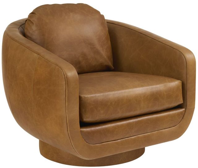 Lexington Home La Costa Bluewater Brown Leather Swivel Chair-0