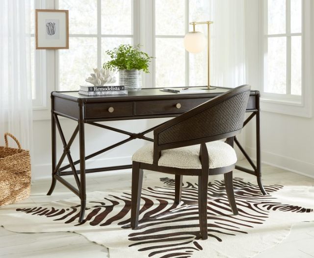 Hooker® Furniture Retreat Black Sand Pole Rattan Writing Desk-1