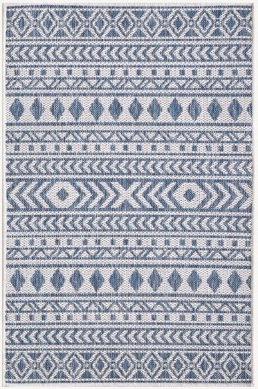 KAS Rugs Provo Blue/Ivory Natural 5'x8' Area Rug-0