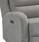 Elements International Avanti Whiskers Nature Gray Power Motion Loveseat with Power Head Recliner-1
