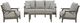 Signature Design by Ashley® Visola 4-Piece Gray Outdoor Conversation Set-0