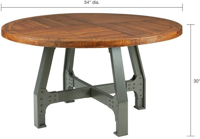 Olliix by INK+IVY Amber/Graphite Lancaster Round Dining/Gathering Table-3