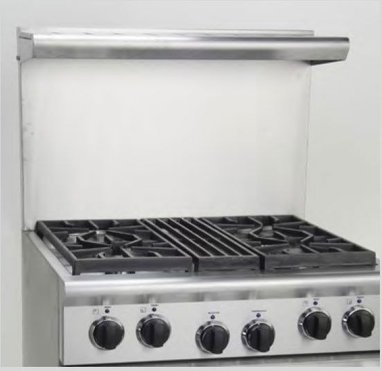 American Range 20" Stainless Steel High Back with Shelf-1