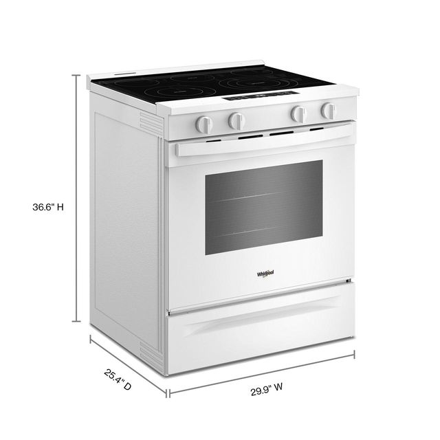 Whirlpool® 30" White Slide-In Electric Range with  Air Cooking Technology-2