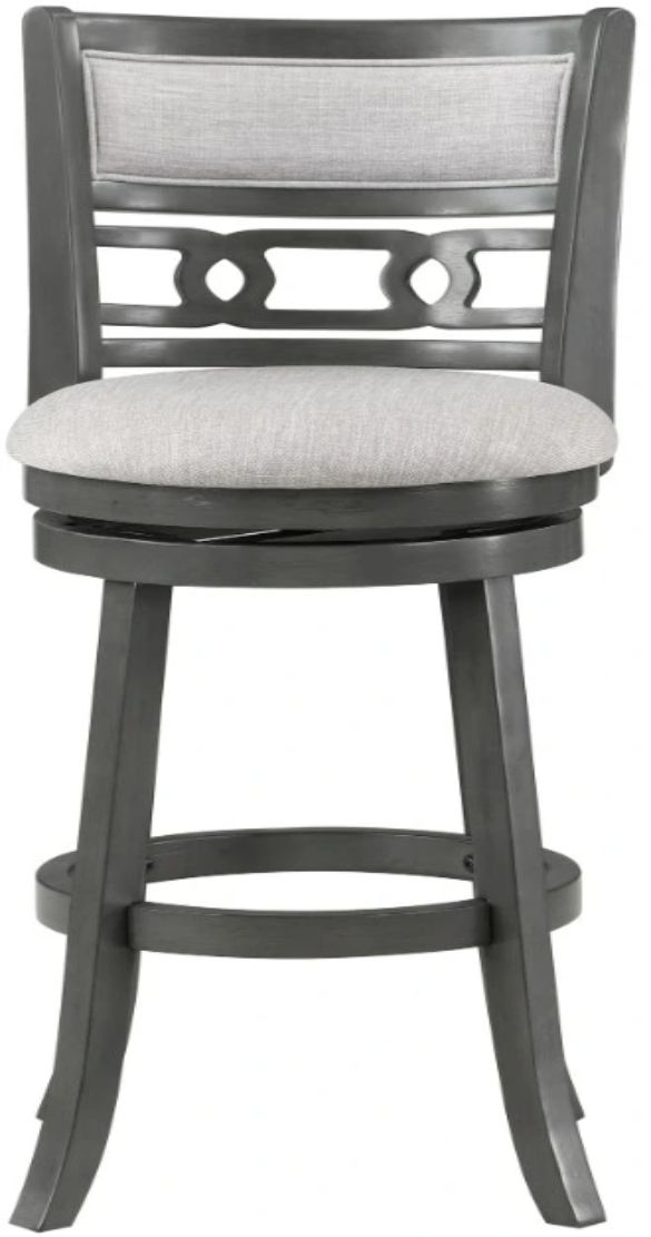 New Classic® Home Furnishings Gia Gray 24'' Swivel Counter Stool-2
