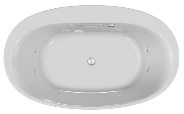 KOHLER® Underscore® Biscuit 60" x 36" Drop-In Heated BubbleMassage™ Air Bath with Whirlpool-1