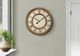 Monarch Specialties Inc. Antique Brown 20" Round Wall Clock with Roman Numerals on Beige Background-2