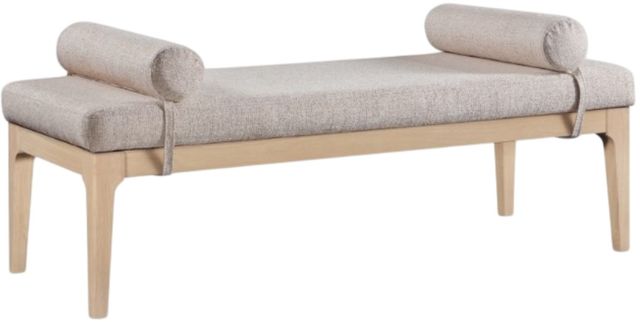 Meridian Furniture Priscilla Beige/Natural Upholstered Bench-0