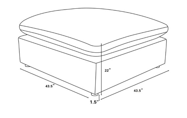 Coaster® Raleigh Ivory Boucle Upholstered Ottoman-2