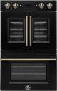 FORNO® Asti Alta Qualitia 30" Black Double Electric Wall Oven-0