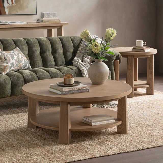 Classic Home Kenzie Amber Toast Coffee Table-1