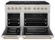 ZLINE Autograph Edition Paramount 48" 6.7 Cu. Ft. Satin Stainless Steel Gas Range with 8 Burner DuoPro™ Cooktop and Dual Oven with Polished Gold Accents-1