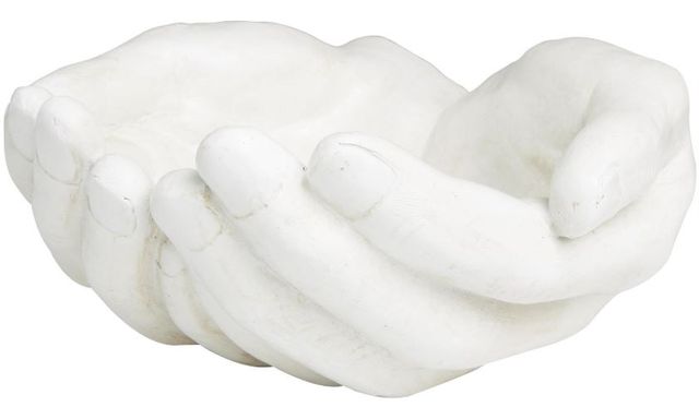Deco Marche White Hands Open Decorative Sculpture-1