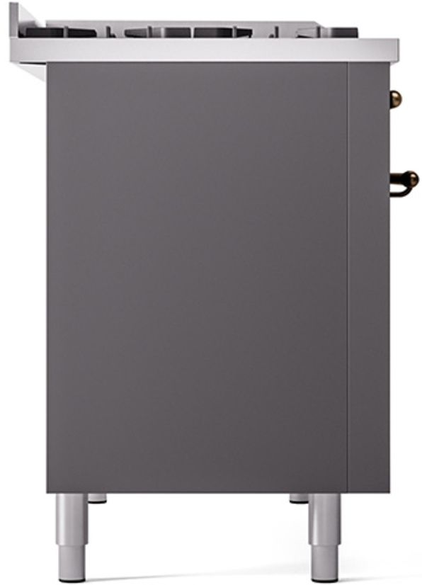 Ilve® Nostalgie II Series 48" Graphite Matte Pro Style Dual Fuel Range-3