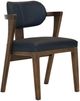 International Furniture Direct Zaphiro Blue/Brown Leather Dining Arm Chair-0