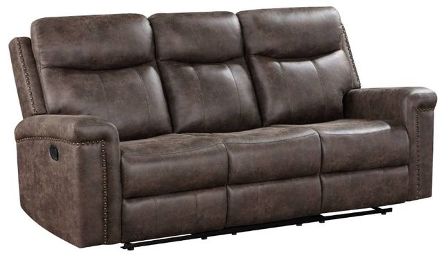 New Classic® Home Furnishings Quade Mocha Dual Manual Reclining Sofa-0