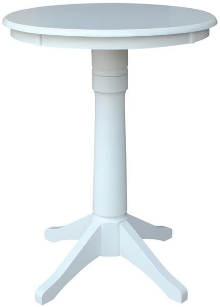 John Thomas Furniture® Dining Essentials Pure White Round Dining Table ...