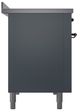 Ilve® Nostalgie II Noblesse 48'' Blue Gray Pro Style Induction Range with Burnished Trim-2