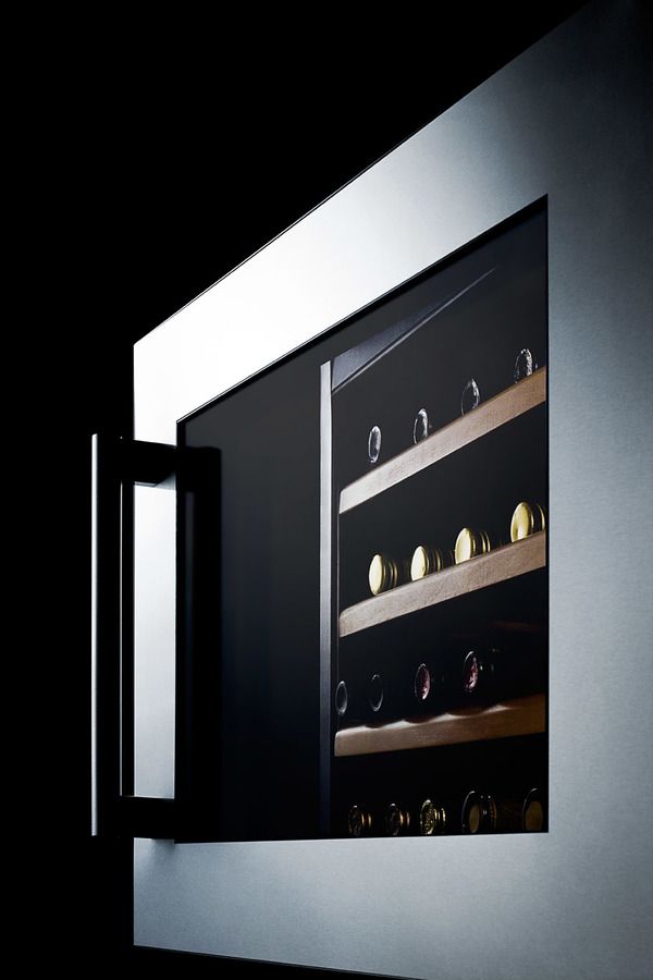 Summit® 23" Stainless Steel 28 Bottle Built-In Integrated Wine Cooler-2