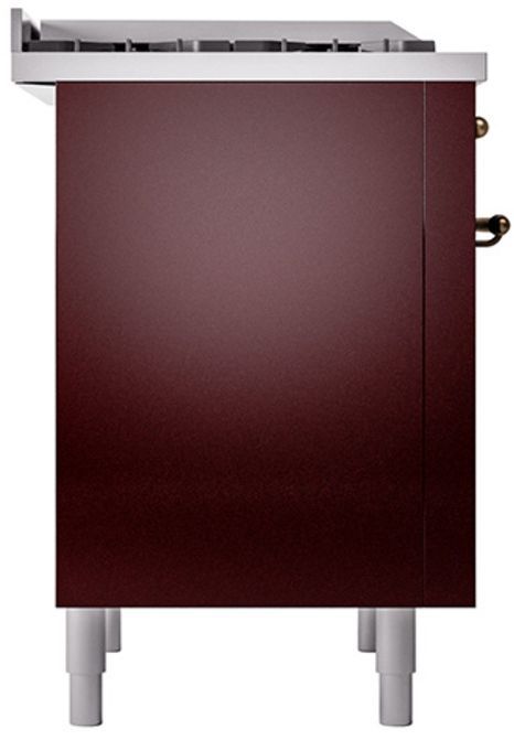Ilve® Nostalgie II Series 36" Burgundy Pro Style Dual Fuel Range-3