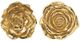 A & B Home 2-Piece Gold Rose Hanging Wall Floral Accent Set-0