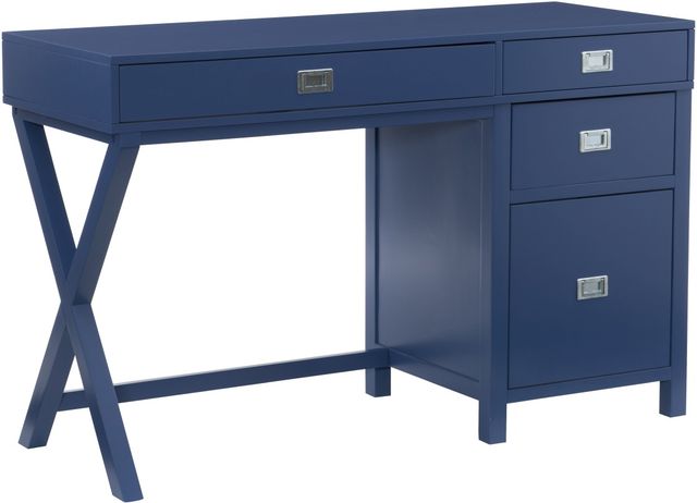Linon Peggy Navy Side Storage Desk-0