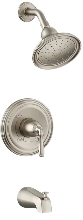 KOHLER® Devonshire® Rite-Temp® Vibrant Brushed Nickel 1.75 GPM Bath and Shower Trim Kit-0