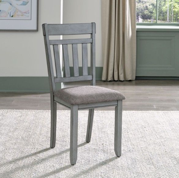 Liberty Furniture Newport Gray/Smokey Gray Splat Back Side Chair-1
