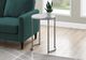 Monarch Specialties Inc. 24"H White Marble Look Accent Table with Silver Metal Base-3