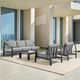 Armen Living Koda 4-Piece Black/Grey Outdoor Conversation Set-5
