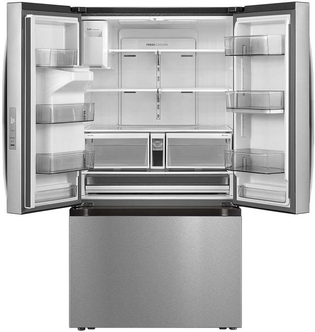 Midea® 36" 29.3 Cu. Ft. Stainless Steel French Door Refrigerator with Dual Icemakers-1