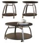 Steve Silver Co. Coham 3-Piece Black Nickel/Brown Occasional Table Set-0