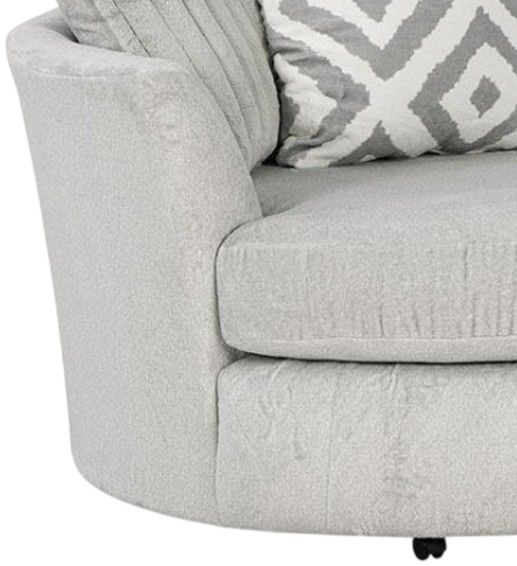Albany Industries Tweed Silver Swivel Chair-1