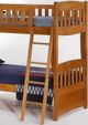 Night & Day Furniture™ Cinnamon Medium Oak Twin/Twin Bunk Bed-1