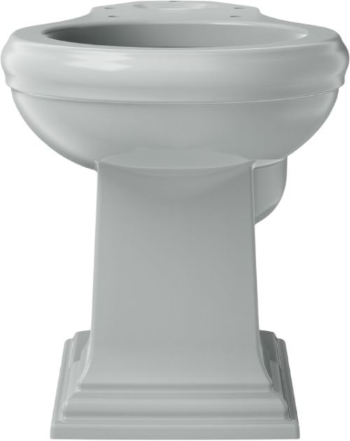 KOHLER® Memoirs® Ice Gray Round-Front Bowl with Exposed Trapway-1