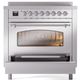 Ilve® Nostalgie II Series 36" Stainless Steel Pro Style Induction Range-3
