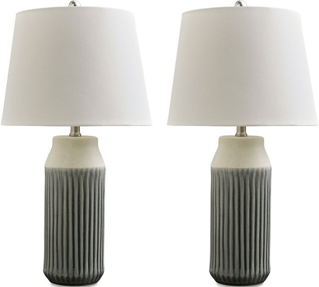 Signature Design by Ashley® Afener Beige/Blue Table Lamp-1