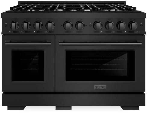 ZLINE 48" Black Stainless Steel Pro Style Gas Range-0