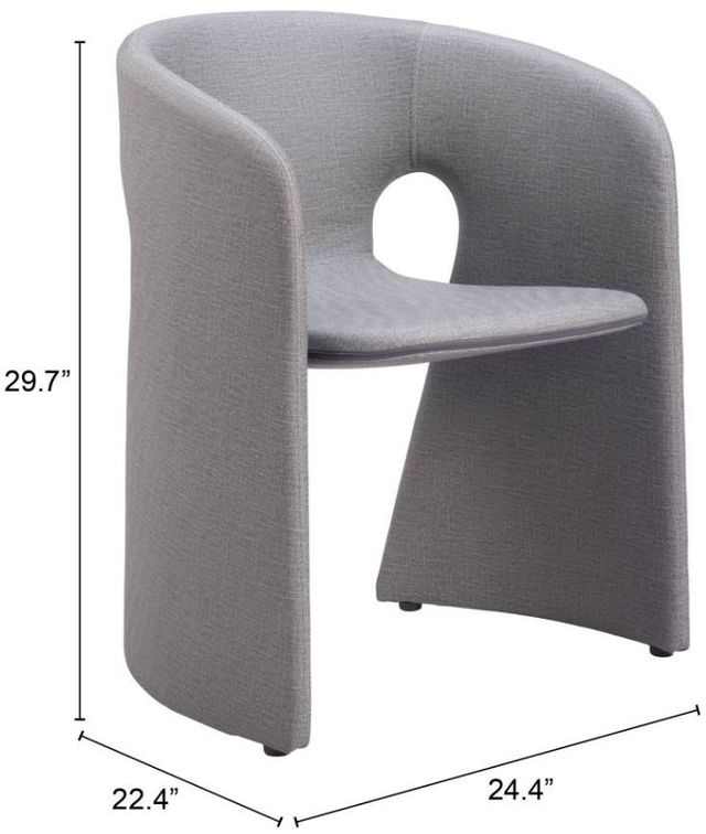 Zuo® Modern Rosyth Slate Gray Dining Arm Chair-1