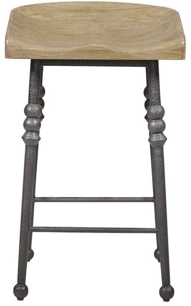 Bernards Tarrington Black/Cashew Counter Saddle Stool-2
