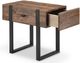 Magnussen Home® Prescott Rustic Honey Chairside End Table with Metal Base -2