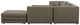 Moe's Home Collection Lowtide 5-Piece Stone Tweed Sectional with Ottoman-4