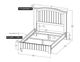International Furniture Direct Pueblo Weathered White Queen Platform Bed Footboard with Rails-3