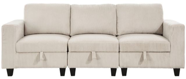 Homelegance® Walterboro Beige Sofa with Storage and Charging Ports-2