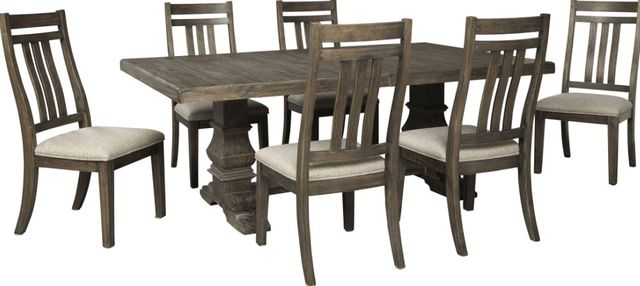 Signature Design by Ashley® Wyndahl 7-Piece Rustic Brown Dining Set-0