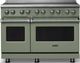 Viking® 5 Series 48" Eucalyptus Pro Style Induction Range with Polished Chrome Trim-0