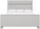 Bernhardt Stratum Gray/Mist Queen Upholstered Panel Bed-1