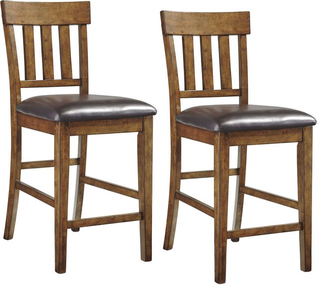 Signature Design by Ashley® Ralene 2-Piece Medium Brown Counter Height Bar Stool-0