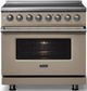 Viking® 5 Series 36" Nantucket Pro Style Induction Range with Polished Chrome Trim-3