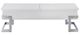 ACME Furniture Calnan White Coffee Table with Chrome Base-3